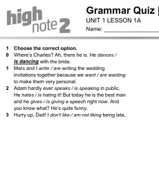 High Note 2 Tests High Note 2 Tests