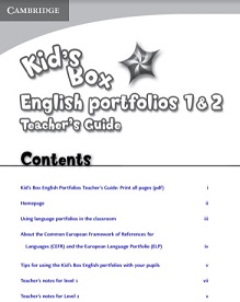 Kids Box 2nd Edition 1-2 My English Portfolio Teacher Guide Kids Box 2nd Edition 1-2 My English Portfolio Teacher Guide