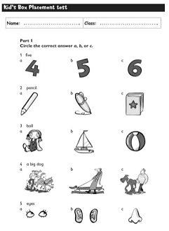 Kids Box 2nd Edition Placement Test with Keys and Teacher Notes Kids Box 2nd Edition Placement Test with Keys and Teacher Notes
