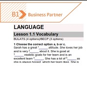 Business Partner B1 Tests with Audio Business Partner B1 Tests with Audio