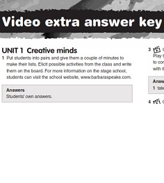 Cambridge Prepare Level 7 Video extra worksheets and keys