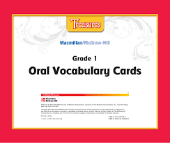 TREASURES Oral Vocabulary Cards Grade 1 TREASURES Oral Vocabulary Cards Grade 1