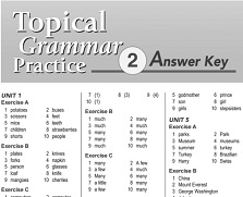 Topical Grammar Practice 2 Answer Key