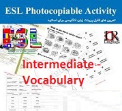 ESL Photocopiable Activities Intermediate - Vocabulary ESL Photocopiable Activities Intermediate - Vocabulary