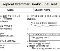 Topical Grammar Practice 2 Final Test Topical Grammar Practice 2 Final Test