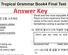 Topical Grammar Practice 4 Final Test Answer Keys Topical Grammar Practice 4 Final Test Answer Keys