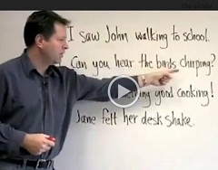 Business English Pod Chalk n Talk 05 - Sense Verbs with ING Forms Video