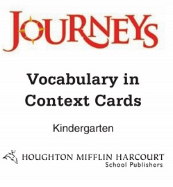 Vocabulary in Context Cards Kindergarten - Journeys