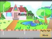 Litter Fox Stories Flash for Kids 6 - Raining Day