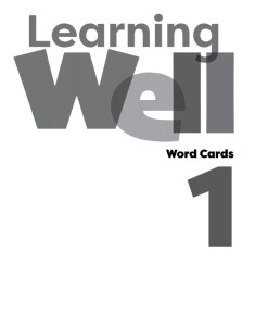 Learning Well 1 Flashcards Word Cards Learning Well 1 Flashcards Word Cards