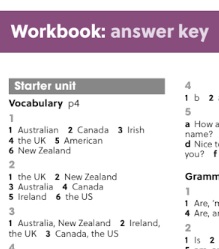 Gateway to the World A2 Workbook Answer Keys