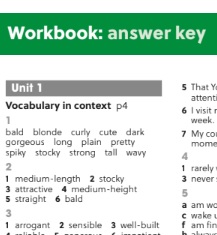 Gateway to the World B1 Plus Workbook Answer Keys