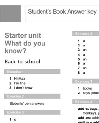 Get Involved A1 Plus Students Book Answer Keys