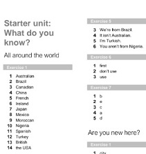 Get Involved American 1 Students Book Answer Keys