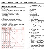 Gold Experience B1 Plus Workbook Answer Key