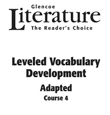 Leveled Vocabulary Development Adapted Course 4 Leveled Vocabulary Development Adapted Course 4