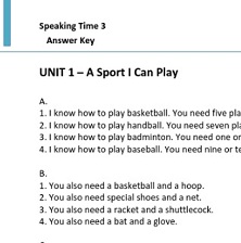 Speaking Time 3 Answer Key Speaking Time 3 Answer Key