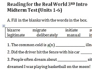Reading for the Real World Intro Third Edition Midterm Test Reading for the Real World Intro Third Edition Midterm Test