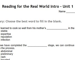Reading for the Real World Intro Third Edition Unit Tests Reading for the Real World Intro Third Edition Unit Tests