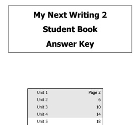 My Next Writing 2 Students Book Answer Key