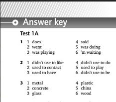 OXFORD Connections Tests Answer Key