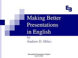 17 Steps to Better Presentations Vocabulary Guide by Andrew D Miles
