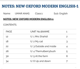 New Oxford Modern English 1 Exercise