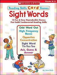 Reading Skills Card Games Sight Words Grades K-2