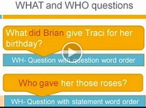 Video English Grammar Lessons with Jennifer ESL Lesson 14 - Reported Speech (Wh Questions)