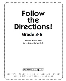 Follow the Directions Grades 3-6 Follow the Directions Grades 3-6