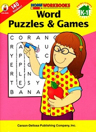 Word Puzzles and Games Grade K-1 Home Workbooks