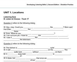 Developing Listening Skills 3 Dictation Practice 2nd Edition