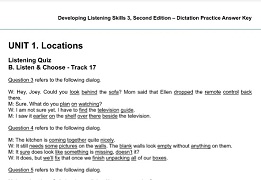Developing Listening Skills 3 Dictation Practice Answer Key 2nd Edition Developing Listening Skills 3 Dictation Practice Answer Key 2nd Edition