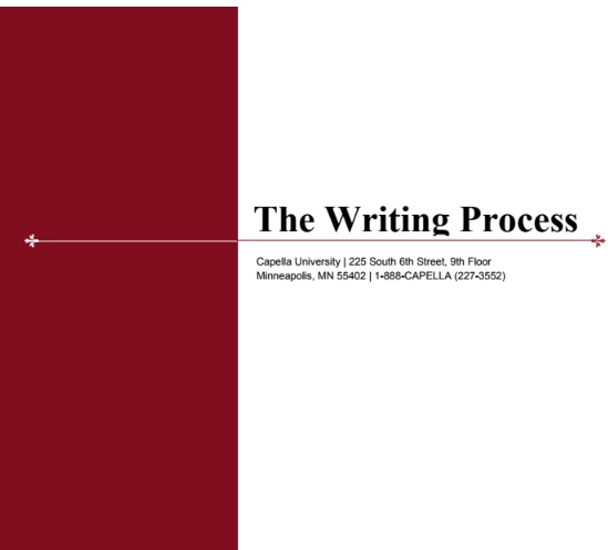 The Writing Process - Capella University