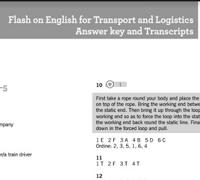 Flash on English for Transport and Logistics Answer Key and Transcripts