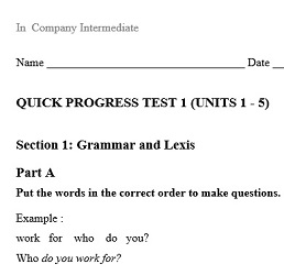 In Company Test CD Intermediate