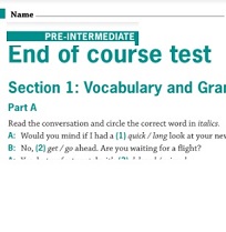 In Company 3.0 Pre-Intermediate End Test In Company 3.0 Pre-Intermediate End Test