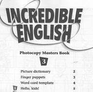 Incredible English 3 Photocopy Masters Book Incredible English 3 Photocopy Masters Book