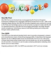 Give Me Five 5 CEFR Mapping Give Me Five 5 CEFR Mapping