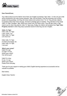 Tiger Tales 1 Letter For Parents and Parents Guide Tiger Tales 1 Letter For Parents and Parents Guide