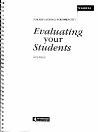 Evaluating Your Students by Andy Baxter