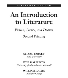 An Introduction to Literature Fiction Poetry and Drama 15th Edition