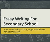 Essay Writing Expository and Argumentative Persuasive Unit 1-26 Video