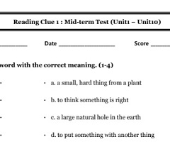 Reading Clue 1 Tests Book Reading Clue 1 Tests Book