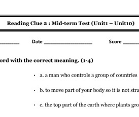 Reading Clue 2 Tests Reading Clue 2 Tests