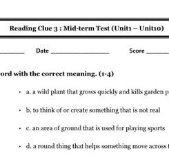 Reading Clue 3 Tests Reading Clue 3 Tests
