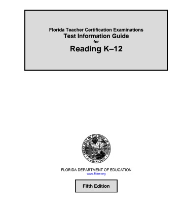 FTCE Reading K-12 5th Edition Test Information Guide Teacher Certification Exam XAM FTCE by Sharon Wynne FTCE Reading K-12 5th Edition Test Information Guide Teacher Certification Exam XAM FTCE by Sharon Wynne