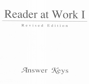 Reader at Work 1 Key Reader at Work 1 Key