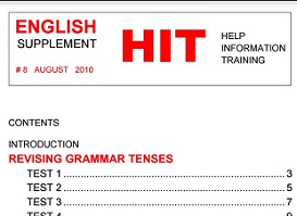 English Supplement HIT 8 2010 - Help Information Training English Supplement HIT 8 2010 - Help Information Training
