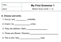 My First Grammar 1 Midterm Exam 01st Edition My First Grammar 1 Midterm Exam 01st Edition